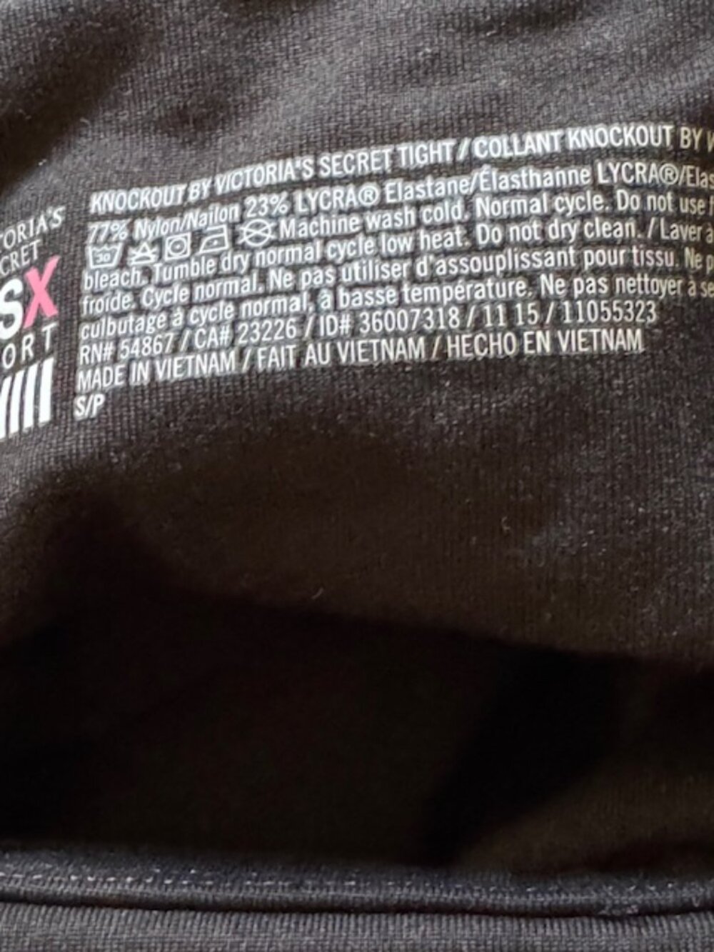 NWOT Victoria's Secret VSX Knockout Pocket Leggings S - Picture 4 of 5